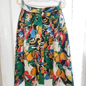 J. Crew A-line Button-up Tie-Waist Skirt